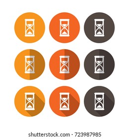 Hourglass vector icons.