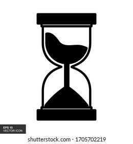 Hourglass vector icons, isolated objects with white background.