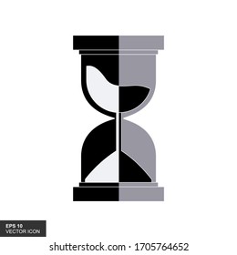 Hourglass vector icons, isolated objects with white background.