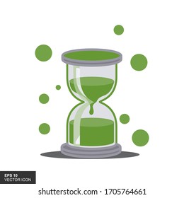 Hourglass vector icons, isolated objects with white background.