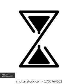 Hourglass vector icons, isolated objects with white background.