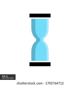 Iconos vectoriales de cristal de arena, objetos aislados con fondo blanco.