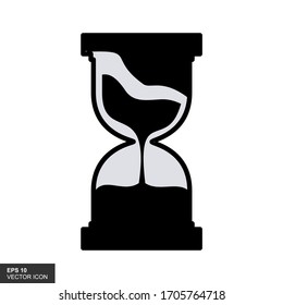 Hourglass vector icons, isolated objects with white background.