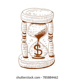 Hourglass, vector illustration.
