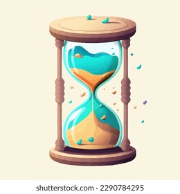 Hourglass. Vector illustration cartoon design. 