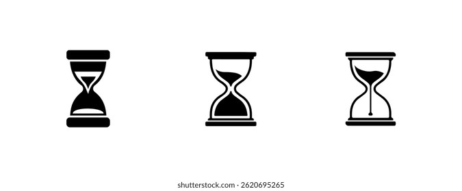 Hourglass Vector Illustration Collection, Hourglass Clip Art Clock Timer.