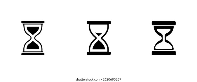 Hourglass Vector Illustration Collection, Hourglass Clip Art Clock Timer.