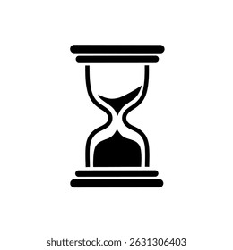 hourglass vector illustration. Hourglass icon in flat style. Sandglass vector illustration on isolated background. Sand clock sign business concept.