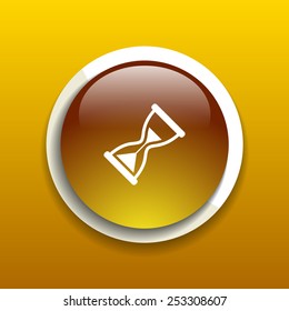 Hourglass. Vector illustration icon time watch wait hourglass clock 