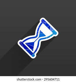 Hourglass. Vector illustration icon time watch wait hourglass clock 