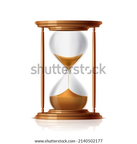 Hourglass vector illustration isolated on white background