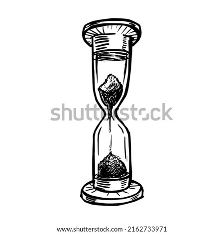 Hourglass vector illustration isolated on white background