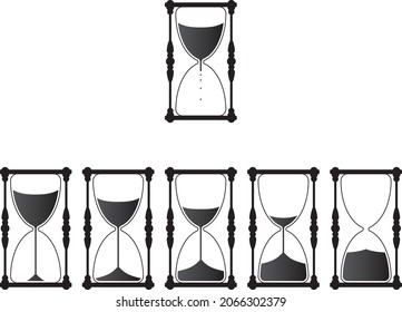 Hourglass vector illustration material collection