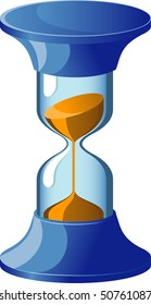 Hourglass. Vector illustration Over white