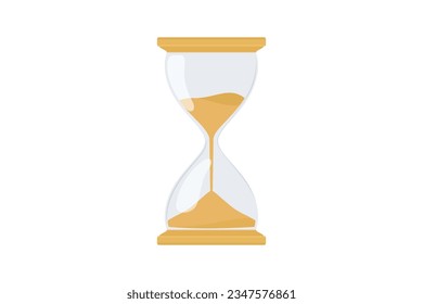 Hourglass vector isolated on white background.