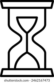Hourglass Vector Line Icon Design