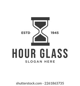 hourglass vector logo design concept