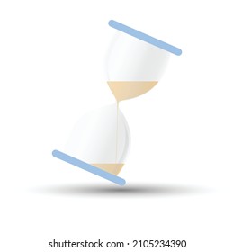 Hourglass vector on white background