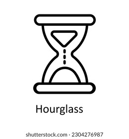 Vector de reloj de arena   ilustración de diseño de iconos de esquema. Símbolo de trabajo en curso sobre fondo blanco archivo EPS 10