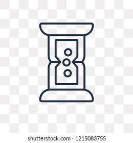 Hourglass vector outline icon isolated on transparent background, high quality linear Hourglass transparency concept can be used web and mobile