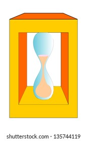 Hourglass vector over white background