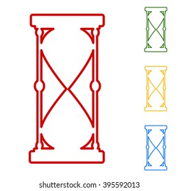 Hourglass. Vector silhouette