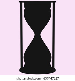 hourglass vector silhouette isolated on background