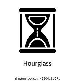 Hourglass  vector  Solid Icon Design illustration. Time Management Symbol on White background EPS 10 File