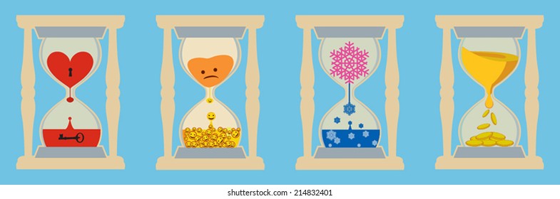 Hourglass. Vector symbol.