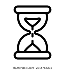 Hourglass Vector Thick Line Icon For Personal And Commercial Use.
