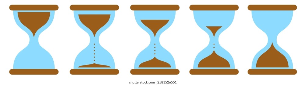 hourglass vector. time, hour, minute, second, symbol