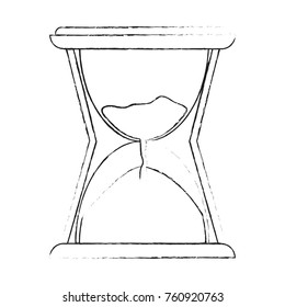 Hourglass vintage clock