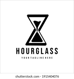 Hourglass Vintage Simple Vector Logo Illustration Stock Vector (Royalty ...