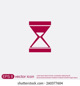 hourglass waiting, icon expectations. vector icon