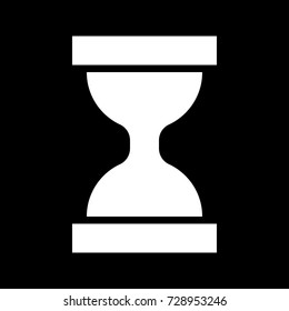 Hourglass white icon .