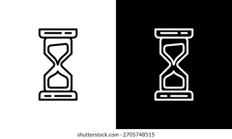 Sanduhr Weiß Symbol Set Vektor