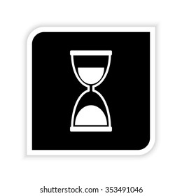 Hourglass -  white vector icon