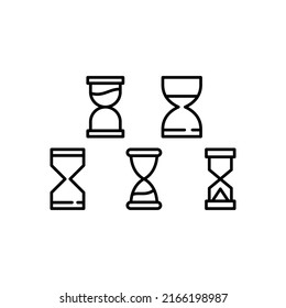 Hourglasses Icon Set Vector Symbol Design Illustration