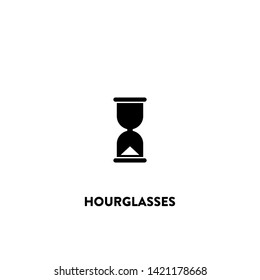 hourglasses icon vector. hourglasses sign on white background. hourglasses icon for web and app