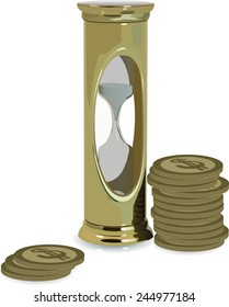 hourglasses and money