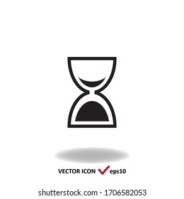 Hourglasses vector icon isolated on white