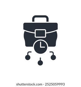 hourly icon. vector.Editable stroke.linear style sign for use web design,logo.Symbol illustration.