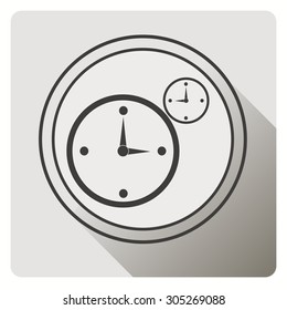Hours flat icon. World time. For mobile application watch