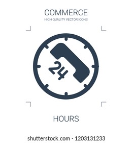 hours icon. high quality filled hours icon on white background. from commerce collection flat trendy vector hours symbol. use for web and mobile