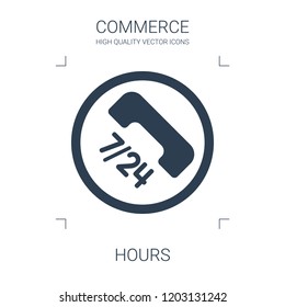 hours icon. high quality filled hours icon on white background. from commerce collection flat trendy vector hours symbol. use for web and mobile