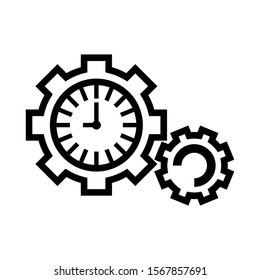 hours icon isolated sign symbol vector illustration - high quality black style vector icons
