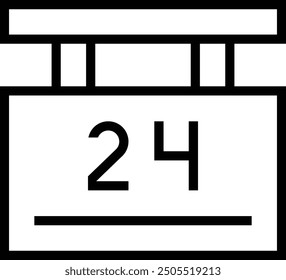 hours icon. Thin linear style design isolated on white background