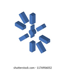 Hours isometric left top view 3D icon