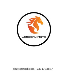 Hours Logo With Energy Color orange. Simple And Smart.