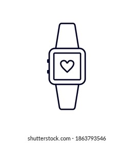 Horas de amor por el ejercicio del vector de diseño, concepto de icono de equipo de fitness, símbolo de Gimnasio Creativo, Ilustración